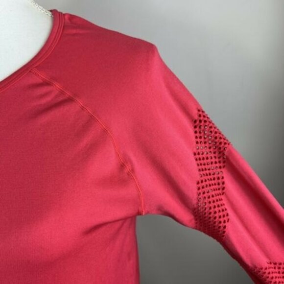 Fabletics Women's Katana Seamless Long Sleeve Compression Shirt Top Size M Red - Picture 5 of 12